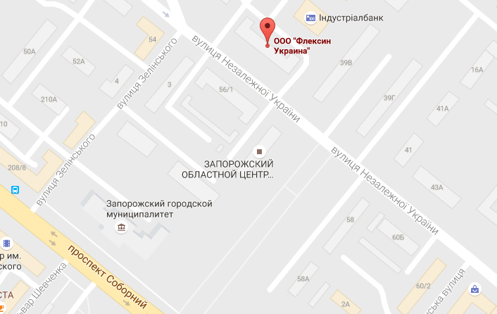 Флексин Украина на карте
